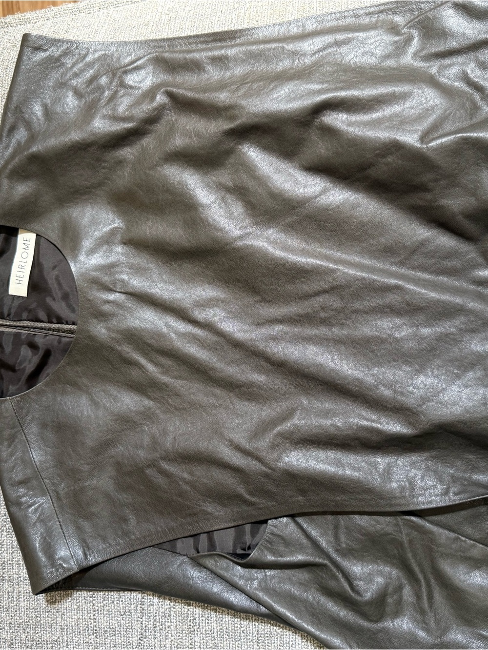 Leather Heirlome cropped Boxy Shirt. New without tags perfect condition